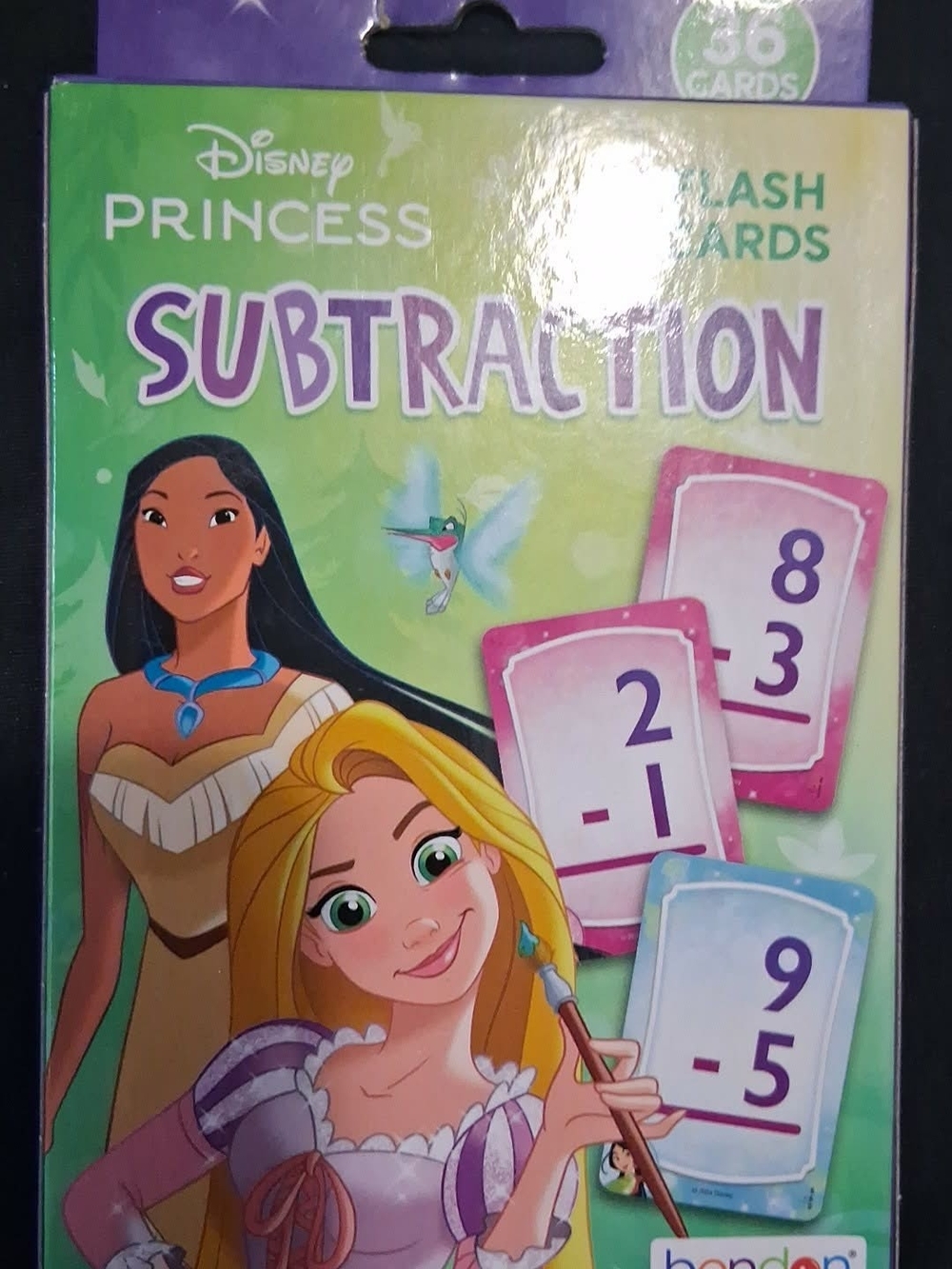 New Disney Princess Subtraction Flash Cards
